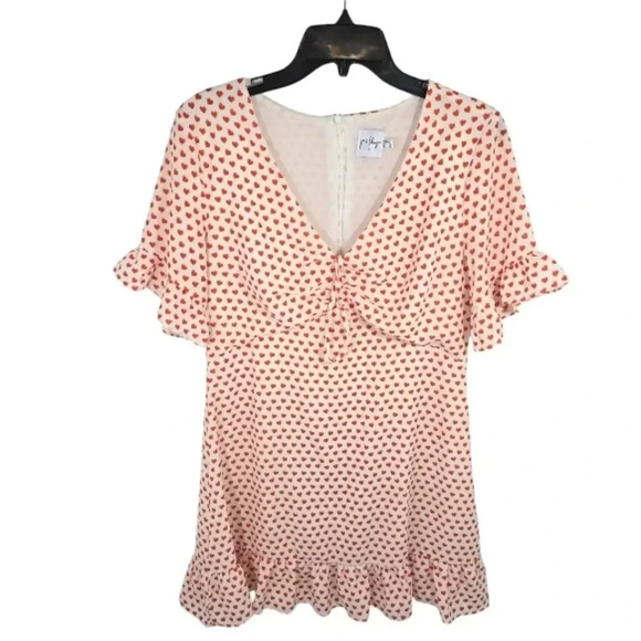 {Princess Polly} Erin Mini Dress in Heart Print - Size 8 - Picture 5 of 16